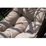 "Венеция" подвесное кресло-кокон из искусственного ротанга, цвет бронзовый с бежевой подушкой