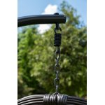 "Венеция" подвесное кресло-кокон из искусственного ротанга, цвет бронзовый с бежевой подушкой