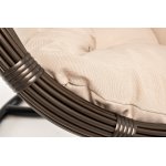 "Венеция" подвесное кресло-кокон из искусственного ротанга, цвет бронзовый с бежевой подушкой