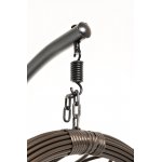 "Венеция" подвесное кресло-кокон из искусственного ротанга, цвет бронзовый с бежевой подушкой