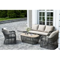 "Ницца" лаунж-зона из искусственного ротанга, цвет бронзовый