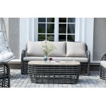 "Ницца" лаунж-зона из искусственного ротанга, цвет бронзовый "Ницца" лаунж-зона из искусственного ротанга, цвет бронзовый