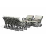 "Ницца" лаунж-зона из искусственного ротанга, цвет бронзовый "Ницца" лаунж-зона из искусственного ротанга, цвет бронзовый