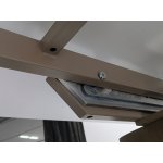 Стол CALVIN 180 MATTE ROME TRAVERTINE SOLID CERAMIC / Серый дуб, ®DISAUR