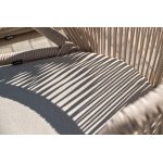 "Венето" обеденная группа на 6 персон со стульями "Милан", каркас белый, роуп бежевый