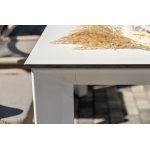 "Венето" обеденная группа на 6 персон со стульями "Милан", каркас белый, роуп бежевый