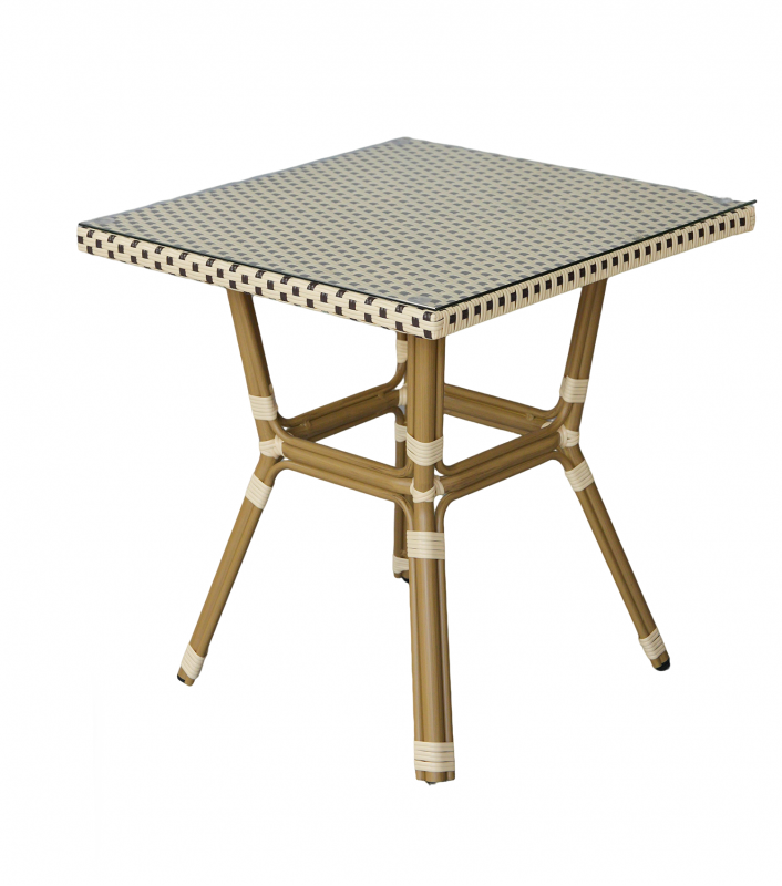 "Кабри" плетеный стол из искусственного ротанга, цвет бежево-коричневый "Кабри" плетеный стол из искусственного ротанга, цвет бежево-коричневый