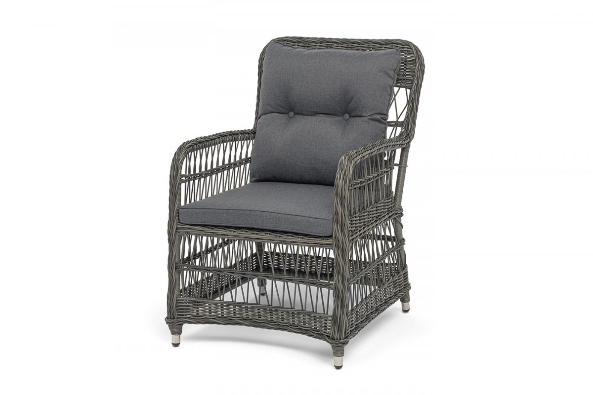 "Цесена" кресло плетеное из искусственного ротанга, цвет графит
