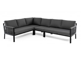 "Париж" угловой модульный диван, каркас из алюминия, цвет серый