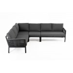 "Париж" угловой модульный диван, каркас из алюминия, цвет серый