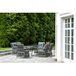 "Цесена" обеденная группа плетеная из искусственного ротанга, цвет графит