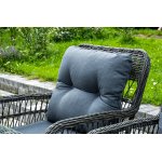 "Цесена" обеденная группа плетеная из искусственного ротанга, цвет графит