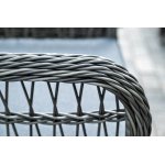 "Цесена" обеденная группа плетеная из искусственного ротанга, цвет графит