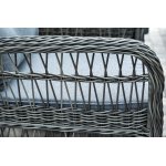 "Цесена" обеденная группа плетеная из искусственного ротанга, цвет графит