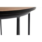 "Эквадор" журнальный стол из HPL круглый Ø40 H55, каркас из алюминия темно-серый (RAL 7024) муар, цвет столешницы "дуб"