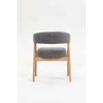 Стул обеденный Zubo с деревянными ножками темно-серый 2 шт.