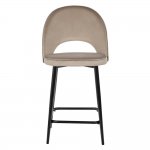 Стул полубарный Leo латте с жаккардом, поворотный механизм