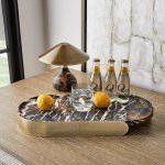 Поднос Lozenge Tray - Michelangelo Marble