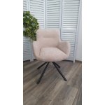 Стул KAROL 180 град. поворот. 3018-10 бежевый, шенилл/ черный каркас, ®DISAUR
