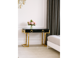 Стол-консоль Атлас МС9002-120В, 120х60х78 см, черный глянцевый