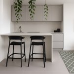 Стул полубарный Forma, чёрный