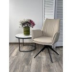 Стул YOZEF 360 град. поворот. HF017-02 Бежевый, экокожа / Черный, ®DISAUR