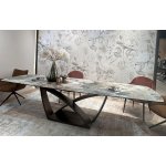 Стол ALONSO 200 TL-137  матовый, испанская керамика / брашированный каркас, цвет медный, ®DISAUR