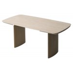 Стол CALVIN 180 MATTE ROME TRAVERTINE SOLID CERAMIC / Серый дуб, ®DISAUR