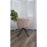 Стул KAROL 180 град. поворот. 3018-10 бежевый, шенилл/ черный каркас, ®DISAUR