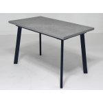 Стол КАНЗАС 120 БЕТОН ЧИКАГО св.серый / Черный каркас М-City