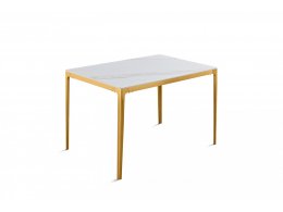 Стол обеденный Камео DT-3001S, 120х80х76 см, белый мрамор (Калаката) Стол обеденный Камео DT-3001S, 120х80х76 см, белый мрамор (Калаката)