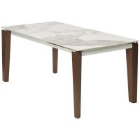 Стол ESMIR 180 GLOSS LUXURY PANDORA SOLID CERAMIC/орех, ®DISAUR