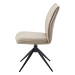 Стул YOHAN 360 град. поворот. HF017-02 Бежевый, экокожа / Черный, ®DISAUR