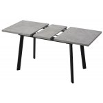 Стол КАНЗАС 120 БЕТОН ЧИКАГО св.серый / Черный каркас М-City