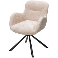 Стул KAROL 180 град. поворот. 3018-10 бежевый, шенилл/ черный каркас, ®DISAUR