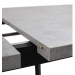 Стол КАНЗАС 120 БЕТОН ЧИКАГО св.серый / Черный каркас М-City