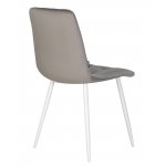 Набор 4 шт Стул обеденный DOBRIN CHILLY, Темно-серый Holland 18, основание белое