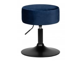 Пуф DOBRIN DANNY BLACK, синий велюр (MJ9-117) Пуф DOBRIN DANNY BLACK, синий велюр (MJ9-117)