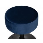 Пуф DOBRIN DANNY BLACK, синий велюр (MJ9-117)