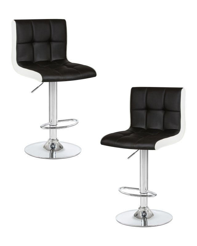 Набор 2 шт Стул барный DOBRIN CANDY, чёрно-белый