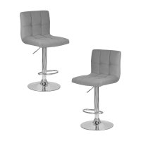 Набор 2 шт Стул барный DOBRIN CANDY, серый велюр (MJ9-75)