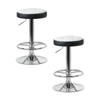 Набор 2 шт Табурет барный DOBRIN BRUNO, бело-чёрный