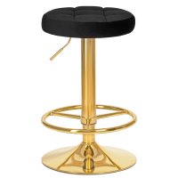 Табурет барный DOBRIN BRUNO GOLD, черный велюр (MJ9-101)