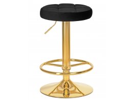 Табурет барный DOBRIN BRUNO GOLD, черный велюр (MJ9-101)