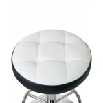 Набор 2 шт Табурет барный DOBRIN BRUNO, бело-чёрный