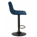 Набор 2 шт Стул барный DOBRIN TAILOR BLACK, синий велюр (MJ9-117)