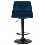 Набор 2 шт Стул барный DOBRIN TAILOR BLACK, синий велюр (MJ9-117)