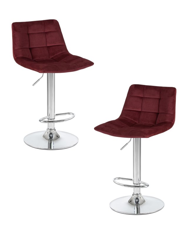 Набор 2 шт Стул барный DOBRIN TAILOR, винный велюр (MJ9-35)