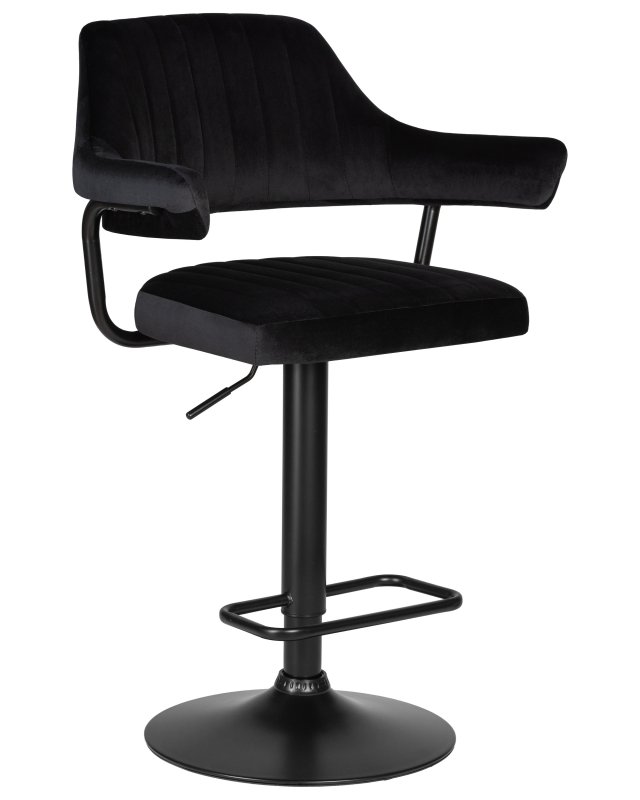 Стул барный DOBRIN CHARLY BLACK, черный велюр (MJ9-101)