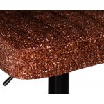 Стул барный DOBRIN CHARLY BLACK, терракотовый твид (LEO56)